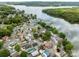 Beautiful aerial view of homes and a marina on Lake Wylie at 165 Cardinal Dr # 615, New London, NC 27371