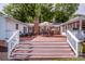 Multi-level backyard deck with outdoor seating areas, ideal for relaxation and entertaining at 195 Brookfield Cir, Mooresville, NC 28115