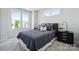 Comfortable bedroom with modern decor, a cozy bed, and large windows providing ample natural light at 2009 Clarksdale Dr # 39, Charlotte, NC 28206