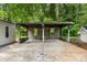 Unfinished carport structure with concrete floor and cinder block walls, offering potential for customization at 2376 S Us 321 Hwy, Newton, NC 28658
