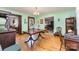 Spacious dining room featuring hardwood floors and seamless transition to living spaces at 2556 Salem Church Rd, Lincolnton, NC 28092