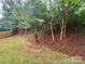 Large backyard with a privacy fence and mature trees, offering a private and peaceful outdoor retreat at 4009 Egrets Nest Ct, Mount Holly, NC 28120