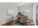 Cozy dining area featuring an art piece, a round dining table set for four, and access to the outdoor area at 5076 Newport Lakes Dr, Rock Hill, SC 29732