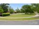 Well maintained street with green grass, sidewalks and mature trees in a residential neighborhood at 508 Flour Mill Ct, Fort Mill, SC 29715