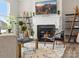 Cozy living room features a fireplace, modern decor, and comfortable seating at 6012 Millbridge Pkwy, Waxhaw, NC 28173