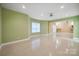Spacious rec room with neutral walls, recessed lights, ceiling fan, and window at 8216 Malibu Pointe Ln, Denver, NC 28037