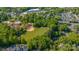 Aerial view showcasing baseball field with lush green surroundings, nestled between residential and commercial areas on a sunny day at 862 Mcalway Rd, Charlotte, NC 28211