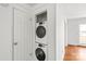 Convenient laundry area with stacked washer and dryer at 862 Mcalway Rd, Charlotte, NC 28211