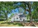 Lush backyard featuring mature trees, a well-maintained lawn, and an inviting garden area at 108 Stockton St, Shelby, NC 28150