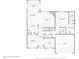 Detailed floor plan of the first floor of the residence at 1455 Moss Creek Dr, Harrisburg, NC 28075