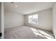Bright bedroom with neutral carpet and large window overlooking the neighborhood at 18011 Wilbanks Dr, Charlotte, NC 28278