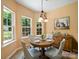 Cozy dining area bathed in natural light, featuring a quaint round table and a charming buffet at 2020 White Cedar Ln, Waxhaw, NC 28173