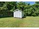 Well-kept storage shed in the backyard, providing extra space at 3400 Barfield Dr, Charlotte, NC 28217