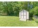 Storage shed in a well-maintained backyard at 3932 Slagle Dr, Charlotte, NC 28215