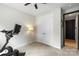 Neutral bedroom featuring carpeted floors, a ceiling fan, and bright lighting at 4174 Charlton Rd, Fort Mill, SC 29715