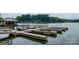 Scenic view of boat docks on the lake, perfect for lakeside living and water activities at 4616 Gold Finch Dr, Denver, NC 28037