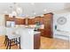 Beautiful kitchen with granite countertops, stainless steel appliances, and island seating at 4616 Gold Finch Dr, Denver, NC 28037