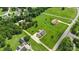 Aerial view of home on large lot with long driveway, mature trees and landscaping at 4916 Ritchie Rd, Lincolnton, NC 28092