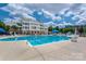 Resort-style pool with ample seating and a clubhouse offers a luxurious and relaxing community amenity at 5014 Forest Hills Pl, Fort Mill, SC 29707