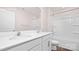 Bright bathroom features a double sink vanity with modern fixtures and a shower-tub combo at 5540 Pamplona Way, Charlotte, NC 28214