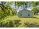 Spacious, grassy backyard featuring a charming home exterior with double-pane windows and a view under tree branches at 1004 Johnson St, Charlotte, NC 28206