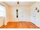 Empty bedroom boasting hardwood floors, ample natural light, and decoratively adorned walls at 109 Ashley St, Shelby, NC 28150