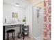Bright bathroom with a marble vanity and walk-in shower at 11121 Sevilla Ct, Charlotte, NC 28226