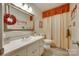 Well-lit bathroom with a sink vanity, decorative mirror, and coordinated accents, offering a fresh, clean aesthetic at 115 Pine Grove Cir, Clover, SC 29710
