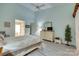 Bright bedroom with a ceiling fan and light blue walls at 115 Pine Grove Cir, Clover, SC 29710