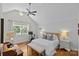 Bright bedroom features hardwood floors, a ceiling fan, large windows, and a home exercise bike at 1200 Rutledge Ave, Charlotte, NC 28211