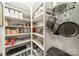 Walk in pantry with extensive shelving providing plenty of storage for all your kitchen needs at 12039 Lawings Corner Dr, Huntersville, NC 28078