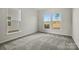 Bright bedroom with plush carpet and large windows overlooking the yard at 15020 Meadows Hunt Ln # 159, Huntersville, NC 28078