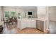 Modern kitchen with white countertops, stainless steel appliances, and a stylish design at 18026 Stark Way, Charlotte, NC 28278