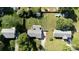 Aerial view of the property showcasing the layout, backyard, and surrounding neighborhood at 205 Wrentree Ln, Gastonia, NC 28056