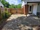 Gated backyard featuring a private entrance and durable concrete flooring at 2939 Lasalle St, Charlotte, NC 28216