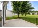 Backyard with patio and lush green grass at 301 Garner Dr, Salisbury, NC 28146