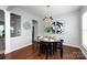 Modern dining room features a round table, black chairs, and stylish art at 8040 Flanders St, Charlotte, NC 28277