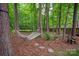 Relaxing backyard hammock nestled among mature trees, ideal for relaxation at 8227 Lansford Rd, Charlotte, NC 28277