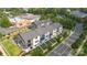 Overhead shot of new townhome construction, highlighting the architectural design and streetscape at 8723 Nolley Ct, Charlotte, NC 28270