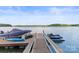 Private boat dock on the lake, offering a relaxing waterfront lifestyle at 9289 Azalea Rd, Sherrills Ford, NC 28673