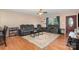 Inviting living room with comfortable seating and a ceiling fan at 1221 Woodpecker Dr, Clover, SC 29710