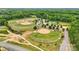 Aerial view of baseball fields with well-maintained green space at 17916 Ragtop Day Ln, Cornelius, NC 28031
