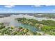 Expansive aerial view of Lake Norman, showcasing waterfront properties and scenic views at 17916 Ragtop Day Ln, Cornelius, NC 28031