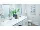 Contemporary bathroom with dual sinks, a large mirror, and modern fixtures creates a bright and functional space at 227 Paige Rd, Kings Mountain, NC 28086