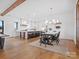 Open concept living space with kitchen island, stainless appliances, dining table and seating at 2370 Bridgewater Rd, Rock Hill, SC 29730