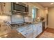 Charming kitchen features stainless steel appliances, tile backsplash, and granite countertops at 3008 Imperial Dr, Gastonia, NC 28054