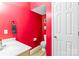 Bright bathroom featuring a modern vanity, toilet, and fresh paint, offering a clean and functional space at 3129 Summerfield Ridge Ln, Matthews, NC 28105