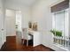 Small office nook with a built-in desk, natural light, and neutral finishes at 330 Horton Grove Rd, Fort Mill, SC 29715