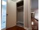 Open closet showcasing shelving and storage space, with view to nearby rooms at 404 Kings Dr # 7, Cherryville, NC 28021