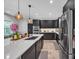 Modern kitchen featuring a large island, stainless steel appliances and an eat-in area at 5262 Mckenzie Trl, Conover, NC 28613